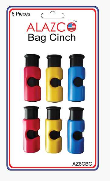 Set of 6 Bread Bag Clips - Cinch Non-Slip Grip EASY Squeeze & Lock -  Features 3 Different Colors for Labeled Organizing! - DIY Tool Supply