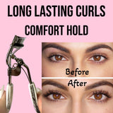  Professional Eyelash Curler Long Lasting Lifted Eyelashes Ergonomic Comfort Hold Perfect Curls in Seconds (x2 Marble Style Handle) 