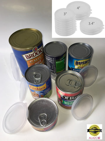 12Pcs 4Inch Pet Food Can Covers Reusable Plastic Sealing Lids for Canned  Goods